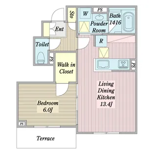 メゾン・ドゥ・エム【1階】の間取り