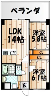 ビッグファミリー葛原【3階】の間取り