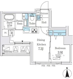 東京都千代田区神田佐久間河岸【マンション】の間取り