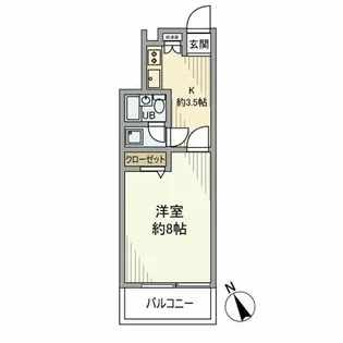 ヴェラハイツ市ヶ谷【7階】の間取り