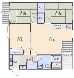 東京都練馬区富士見台3【マンション】の間取り