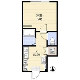 アオアクア浜田山【1階】の間取り