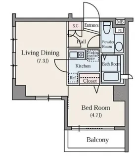 東池袋デュープレックスリズ【2階】の間取り