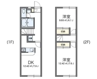 レオパレス青葉【1階】の間取り