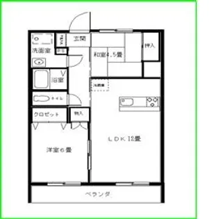 ダイタ荒川ハイツ1号館【1階】の間取り