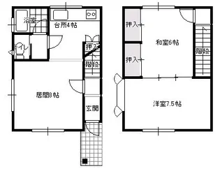 佐賀県藤津郡太良町大字多良【一戸建】の間取り