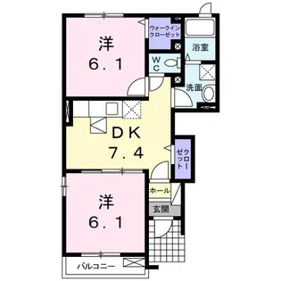 ラディアント・ガーデンA【1階】の間取り