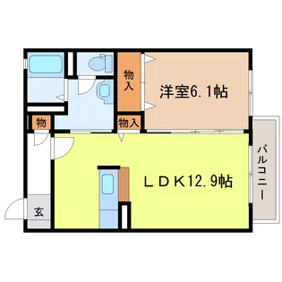 シャーメゾン大和A【1階】の間取り