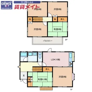 三重県伊勢市常磐3【一戸建】の間取り