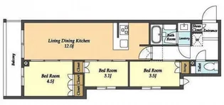 東京都練馬区中村3【マンション】の間取り