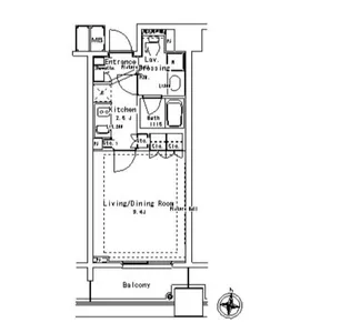パークアクシス御茶ノ水ステージ【8階】の間取り