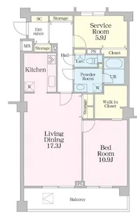 グラマシー恵比寿【3階】の間取り