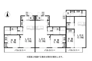 広島県福山市南今津町【アパート】の間取り