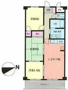 モアステージ陣屋【1階】の間取り