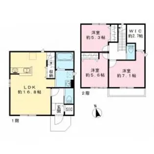 千葉県市川市宮久保3【一戸建】の間取り