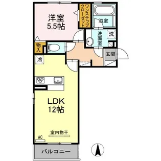 1LDKの間取り画像