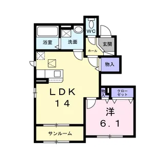 神奈川県小田原市小八幡3【アパート】の間取り