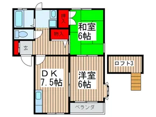 ヴィレッヂパルC棟【2階】の間取り