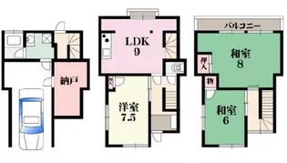 奈良県奈良市帝塚山6【一戸建】の間取り