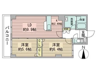 コンフォリア北3条【3階】の間取り