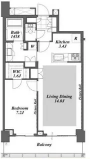 Brillia ist Tower 勝どき【40階】の間取り