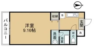 サン・ヒーローマンション亀川II【3階】の間取り