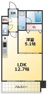 グランカーサ新大阪SOUTH【8階】の間取り