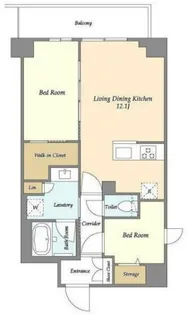 コンフォリア竹ノ塚イースト【7階】の間取り