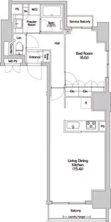 Haluwa芝公園【9階】の間取り