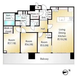 パークコート浜離宮ザタワー【34階】の間取り