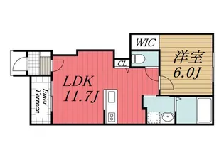千葉県東金市田間【アパート】の間取り