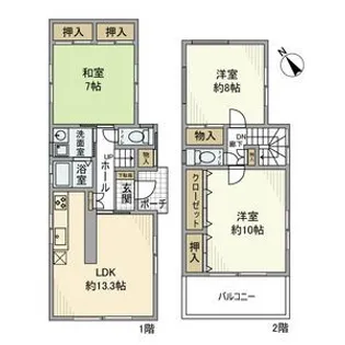 埼玉県新座市野火止5【一戸建】の間取り