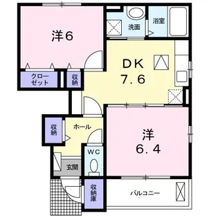 東京都八王子市川口町【アパート】の間取り