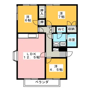 モクハウスタウン A【2階】の間取り