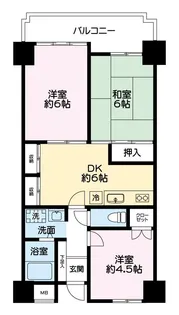 ベルメゾン中村【2階】の間取り