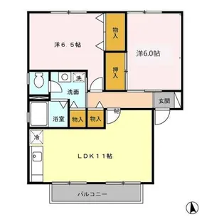プレミールハイム A棟【2階】の間取り