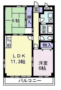 サンモール・レジデンス【3階】の間取り