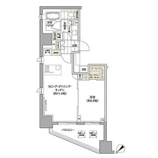 パークハビオ渋谷【6階】の間取り