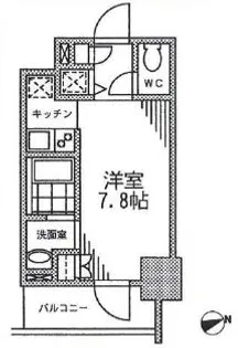 カスタリア門前仲町II【7階】の間取り