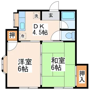 メゾンド城之浦【1階】の間取り