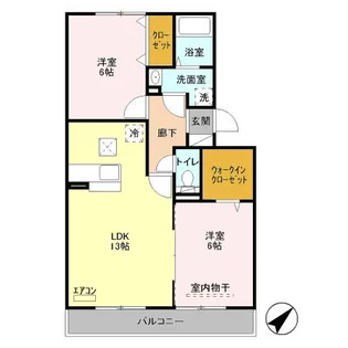 ソレイユ B【1階】の間取り