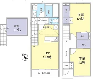 Toujours Bellの間取り