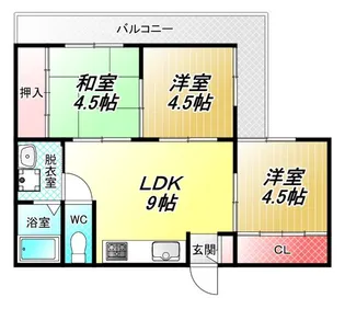 サンハイムモリグチ【1階】の間取り