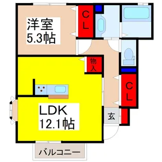 ソラージュA【1階】の間取り