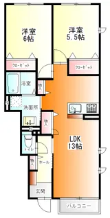 Cocoon Palace C【1階】の間取り