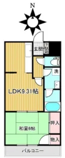 クレール山本【2階】の間取り