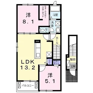 ラ・ブレーメンA【2階】の間取り
