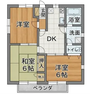 コーポアネックスD棟【1階】の間取り