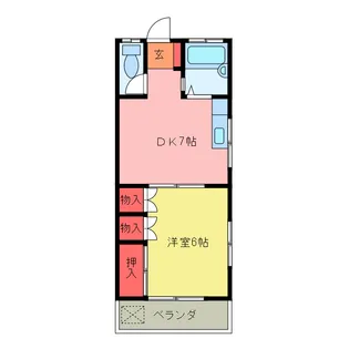 北坂戸ハイツ【2階】の間取り