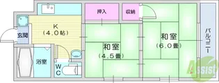 阿部コーポ【3階】の間取り